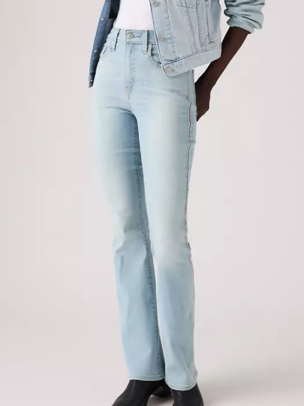 Levi’s 31 x 32 Jeans 725 High Rise Boot Cut Sparkle on Stripe Medium Indigo NWT